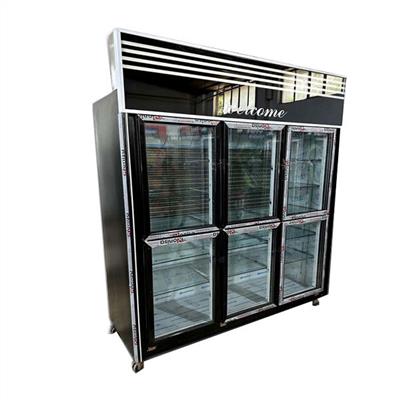 یخچال سوپر مارکت شش درب دو طرف نما