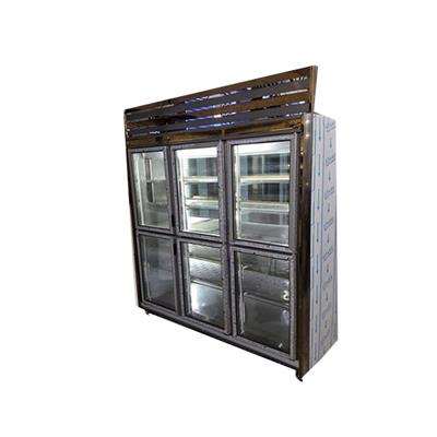 یخچال سوپر مارکت شش درب یکطرف نما